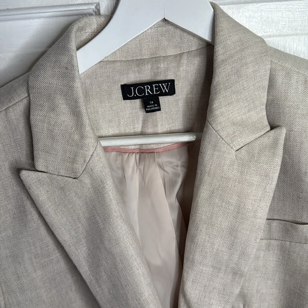 J. Crew Alexandra Linen Single-Button Blazer - Picture 7 of 13
